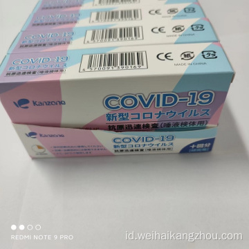 Perangkat uji antigen air liur COVID-19
